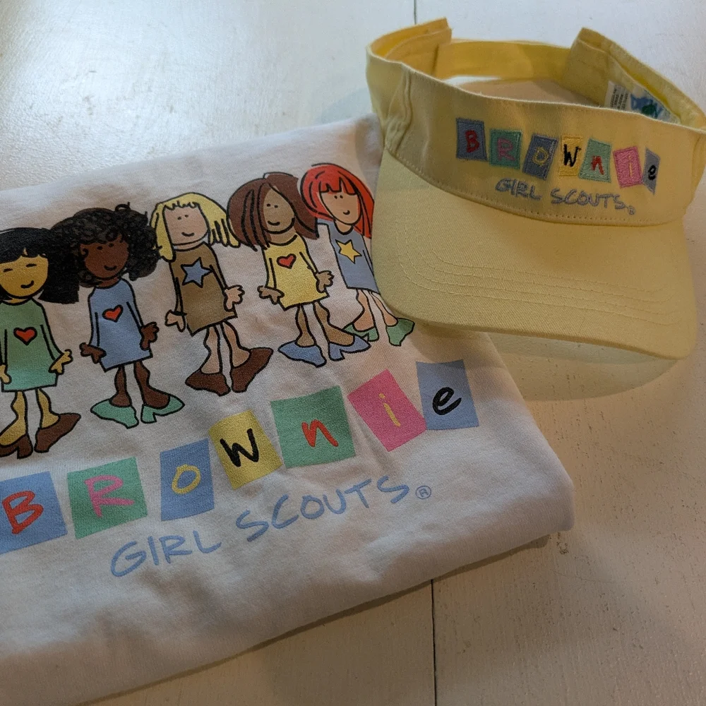 Brownie Kids T-Shirt and Visor Set - Yellow Vintage